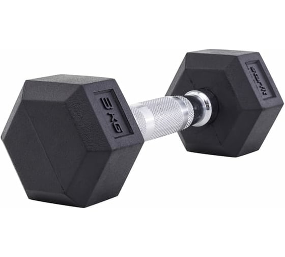 Гексагональная обрезиненная гантель Starfit DB-301 3 кг, черный УТ-00019784