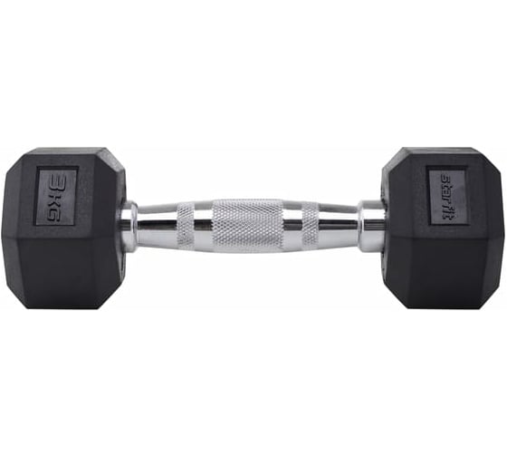 Гексагональная обрезиненная гантель Starfit DB-301 3 кг, черный УТ-00019784