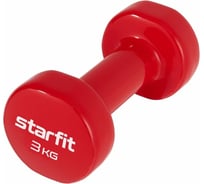 Виниловая гантель Starfit DB-101 3 кг, красный УТ-00018825