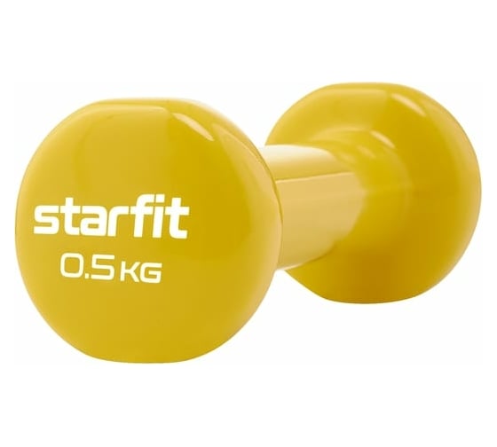 Виниловая гантель Starfit DB-101 0.5 кг, желтый УТ-00018820 1