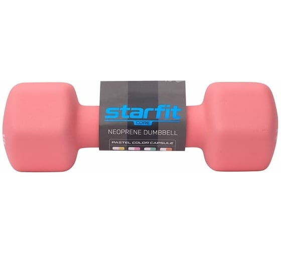 Неопреновая гантель Starfit DB-201 3 кг, коралловый УТ-00018833
