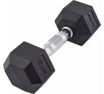 Гексагональная обрезиненная гантель Starfit DB-301 6 кг, черный УТ-00019787