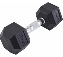 Гексагональная обрезиненная гантель Starfit DB-301 9 кг, черный УТ-00019790