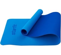 Коврик для йоги и фитнеса Starfit FM-201 TPE, 0.6 см, 173x61 см, синий/темно-синий УТ-00018914