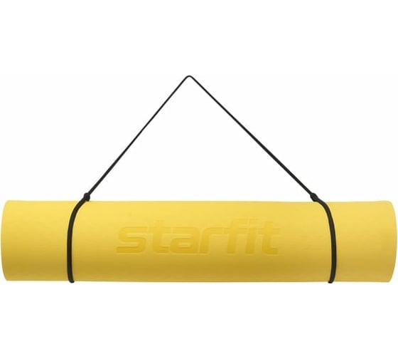 Коврик для йоги и фитнеса Starfit FM-201 TPE, 0.7 см, 173x61 см, желтый/серый УТ-00018916