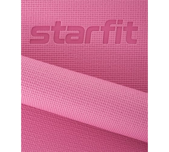 Коврик для йоги и фитнеса Starfit FM-101 PVC, 0.8 см, 173x61 см, розовый пастель УТ-00018907