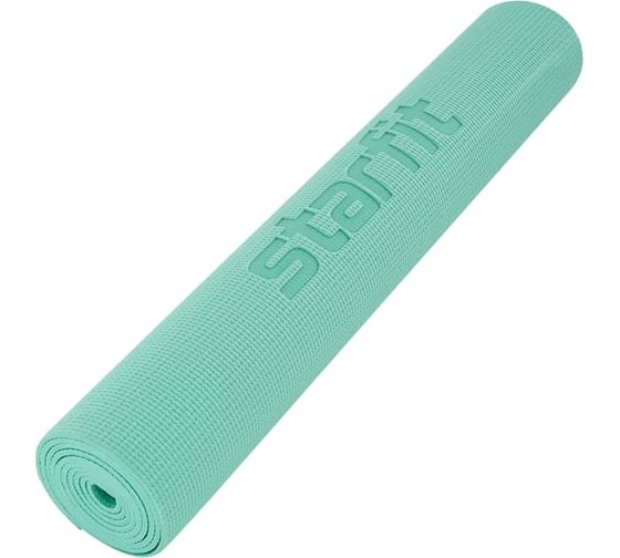 Коврик для йоги и фитнеса Starfit FM-101 PVC, 0.4 см, 173x61 см, мятный УТ-00018900