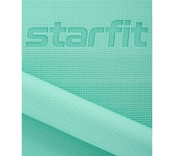 Коврик для йоги и фитнеса Starfit FM-101 PVC, 0.4 см, 173x61 см, мятный УТ-00018900