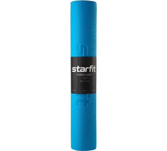 Коврик для йоги и фитнеса Starfit FM-101 PVC, 0.4 см, 183x61 см, синий ЦБ-00001467