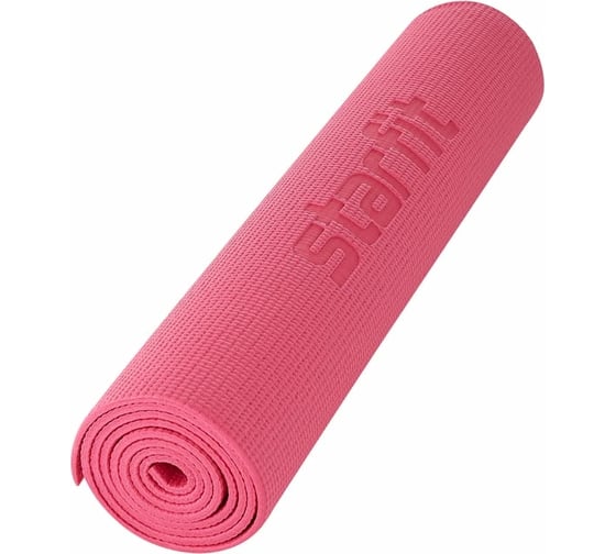 Коврик для йоги и фитнеса Starfit FM-101 PVC, 0.6 см, 173x61 см, розовый УТ-00018903