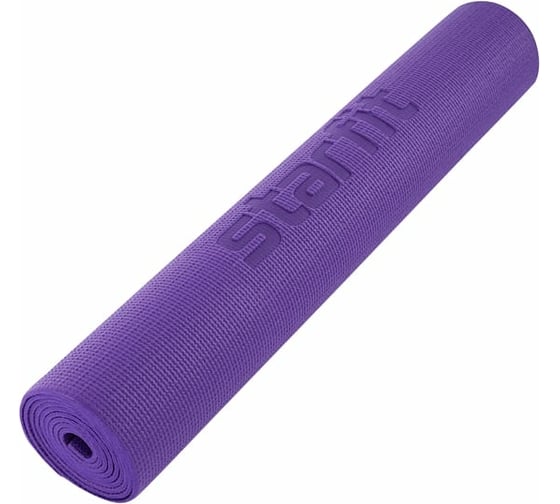 Коврик для йоги и фитнеса Starfit FM-101 PVC, 0.4 см, 173x61 см, фиолетовый УТ-00018899