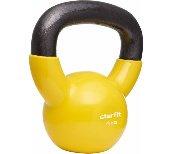 Виниловая гиря Starfit DB-401 4 кг, желтый УТ-00018836