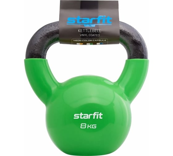 Виниловая гиря Starfit DB-401 8 кг, зеленый УТ-00018837
