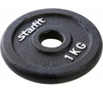 Чугунный диск Starfit BB-204 1 кг, d=26 мм, черный УТ-00018815