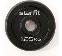 Чугунный диск Starfit BB-204 1.25 кг, d=26 мм, черный УТ-00018816