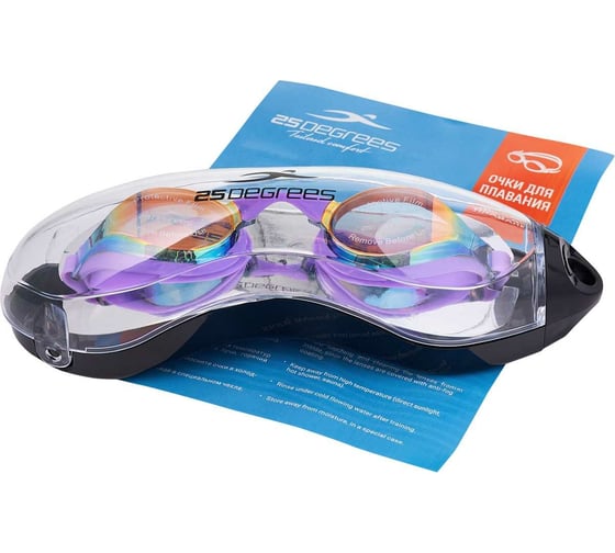 Очки для плавания 25Degrees Stunt Mirror Lilac 25D2107S, подростковые УТ-00019622