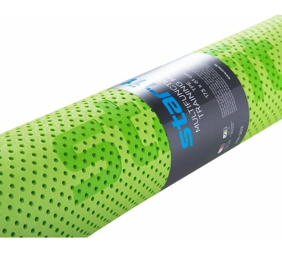 Перфорированный коврик для фитнеса Starfit FM-202 TPE 173x61x0.7 см, ярко-зеленый УТ-00016641