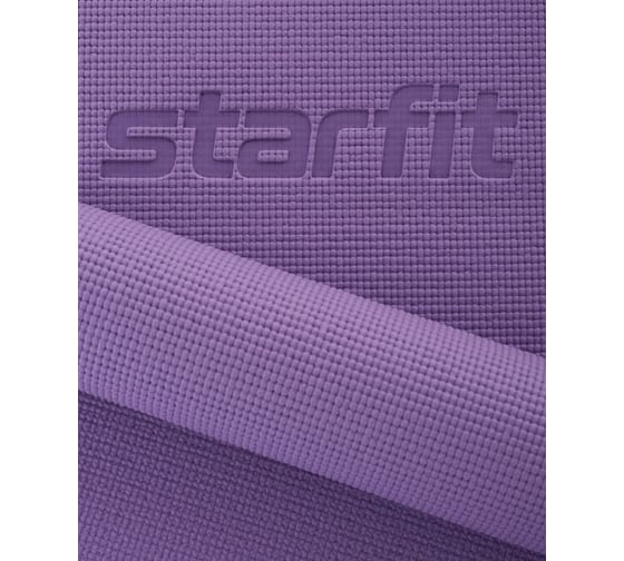 Коврик для йоги и фитнеса Starfit FM-104 PVC, 0.8 см, 183x61 см, фиолетовый пастель УТ-00018905
