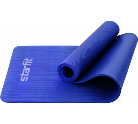 Коврик для йоги и фитнеса Starfit FM-301 NBR, 1.2 см, 183x61 см, темно-синий УТ-00018920