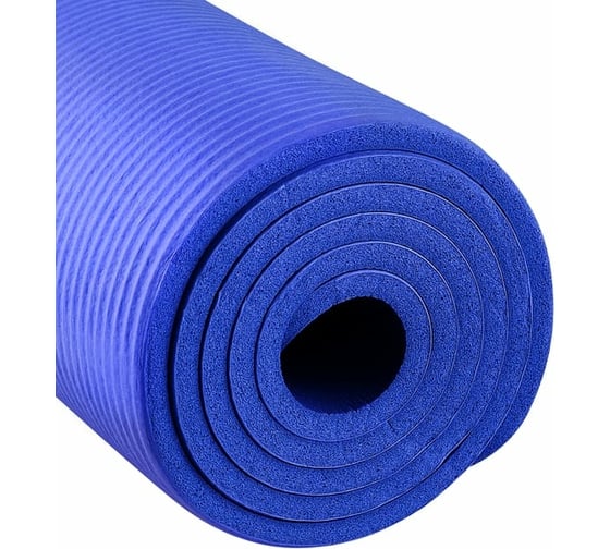 Коврик для йоги и фитнеса Starfit FM-301 NBR, 1.2 см, 183x61 см, темно-синий УТ-00018920