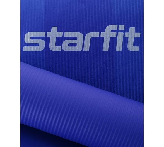 Коврик для йоги и фитнеса Starfit FM-301 NBR, 1.2 см, 183x61 см, темно-синий УТ-00018920