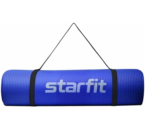 Коврик для йоги и фитнеса Starfit FM-301 NBR, 1.2 см, 183x61 см, темно-синий УТ-00018920