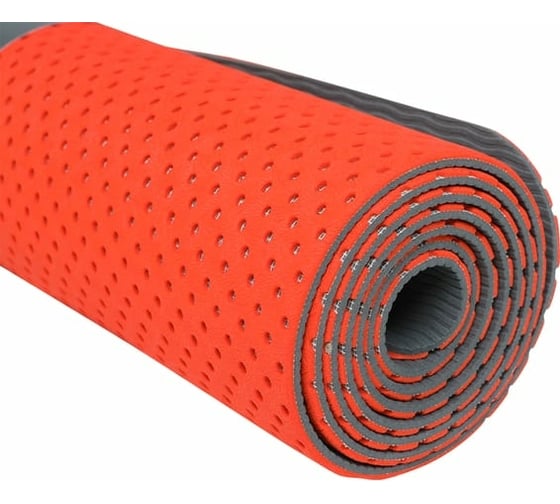 Перфорированный коврик для фитнеса Starfit FM-202 TPE 173x61x0.5 см, ярко-красный УТ-00016640