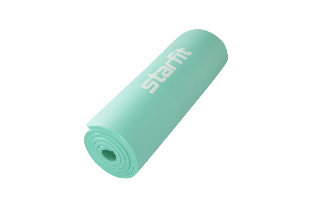 Коврик для йоги и фитнеса Starfit FM-301 NBR, 1.2 см, 183x61 см, мятный ...