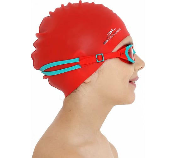Шапочка для плавания 25Degrees Nuance Red 25D21004J, подростковая, силикон УТ-00019513