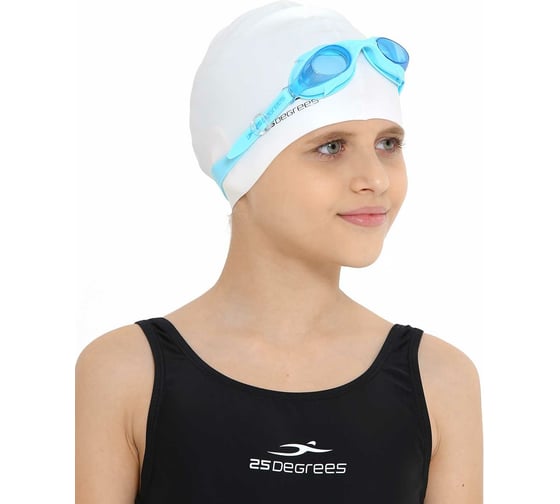 Шапочка для плавания 25Degrees Nuance White 25D21004J, подростковая, силикон УТ-00019514
