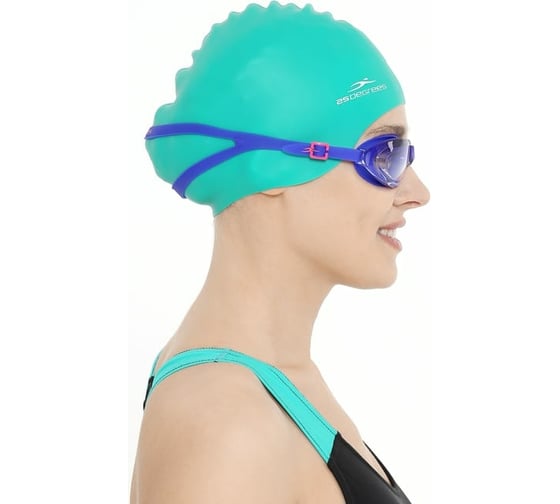 Шапочка для плавания 25Degrees Diva Green 25D21007J, подростковая, силикон, для длинных волос УТ-00019523