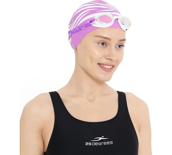 Шапочка для плавания 25Degrees Fame Lilac 25D21006J, подростковая, силикон УТ-00019581