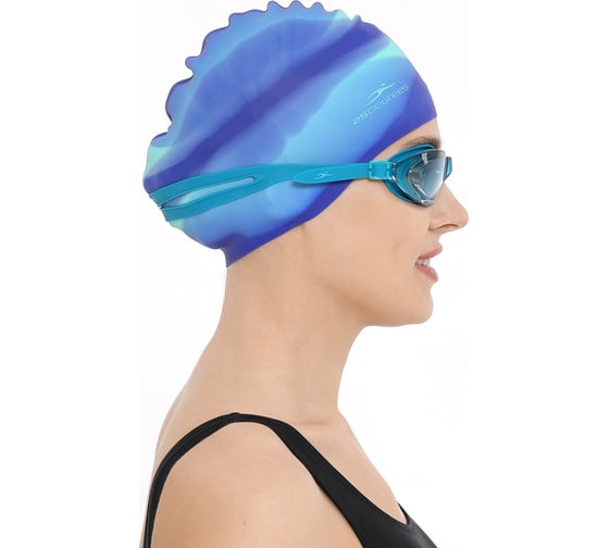 Шапочка для плавания 25Degrees Helion Navy/green 25D21013A, силикон УТ-00019586