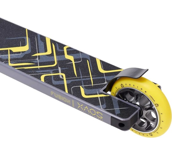 Трюковый самокат XAOS Fusion Yellow 120 мм УТ-00019658