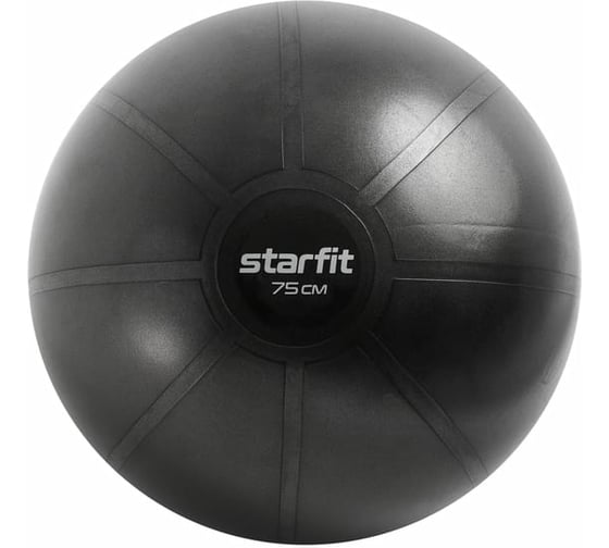 Фитбол высокой плотности Starfit GB-110 75 см, 1400 г, антивзрыв, черный УТ-00020824 1