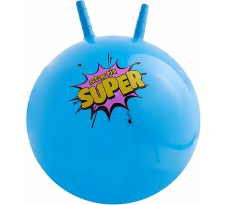 Детский фитбол с рожками Starfit GB-406 45 см, 500 г, антивзрыв, голубой УТ-00020237