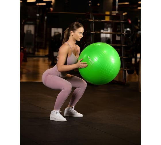 Фитбол Starfit GB-109 55 см, 900 г, антивзрыв, с ручным насосом, зеленый УТ-00020818