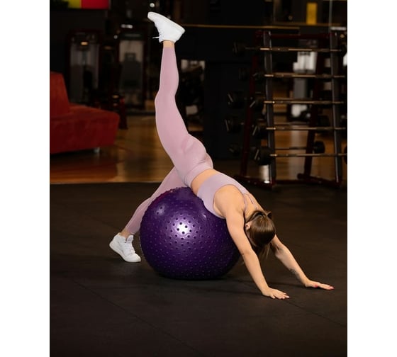 Массажный фитбол Starfit GB-301 75 см, антивзрыв, фиолетовый УТ-00018942