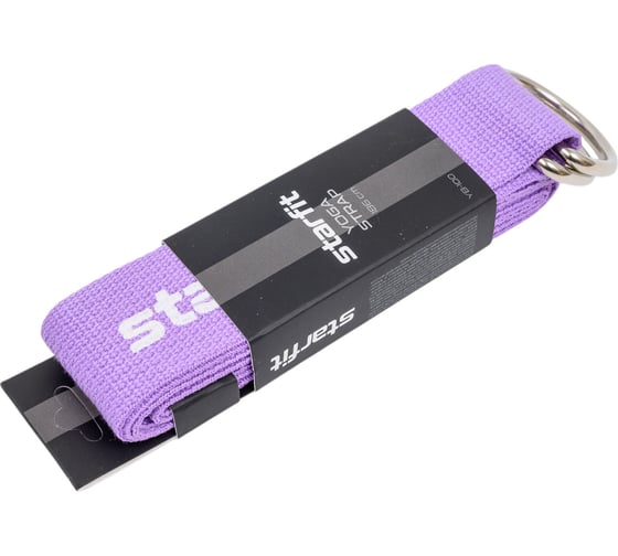 Ремень для йоги Starfit YB-100 180 см, хлопок, фиолетовый пастель УТ-00019278