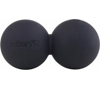 Двойной мяч для миофасциального релиза Starfit RB-106 6 см, силикагель, черный УТ-00020247