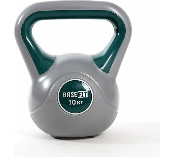 Пластиковая гиря Basefit DB-503 10 кг, серый/зеленый УТ-00020488 1
