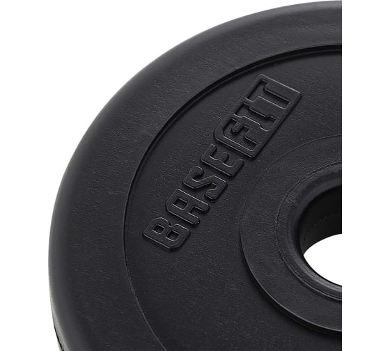Пластиковый диск Basefit BB-203 0.5 кг, d=26 мм, черный УТ-00019750