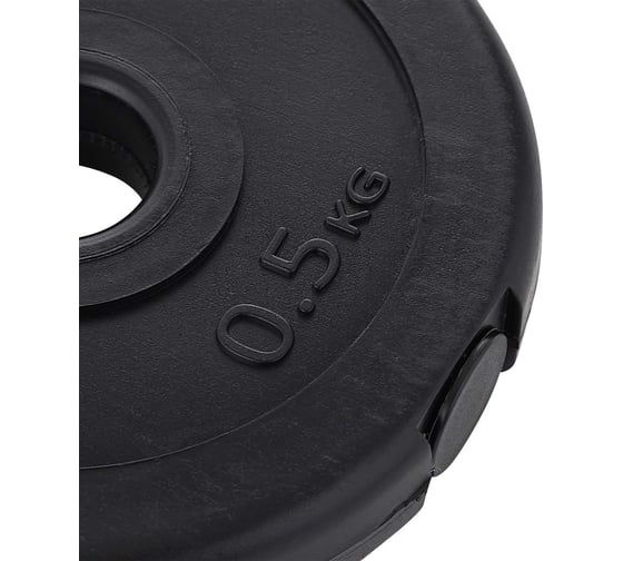 Пластиковый диск Basefit BB-203 0.5 кг, d=26 мм, черный УТ-00019750