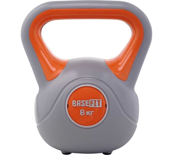 Пластиковая гиря Basefit DB-503 8 кг, серый/оранжевый УТ-00020487