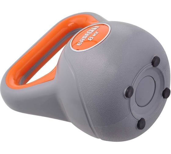 Пластиковая гиря Basefit DB-503 8 кг, серый/оранжевый УТ-00020487