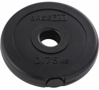 Пластиковый диск Basefit BB-203 0.75 кг, d=26 мм, черный УТ-00019751