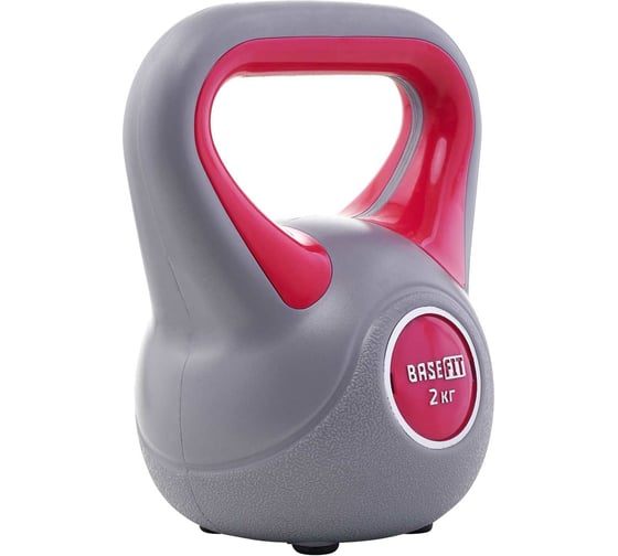 Пластиковая гиря Basefit DB-503 2 кг, серый/розовый УТ-00020484