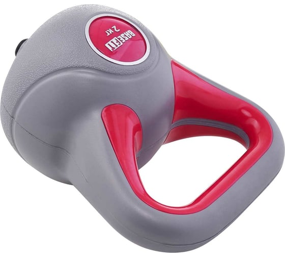 Пластиковая гиря Basefit DB-503 2 кг, серый/розовый УТ-00020484