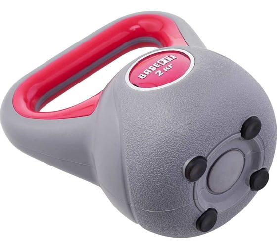 Пластиковая гиря Basefit DB-503 2 кг, серый/розовый УТ-00020484