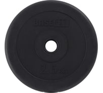 Пластиковый диск Basefit BB-203 2.5 кг, d=26 мм, черный ЦБ-00001400